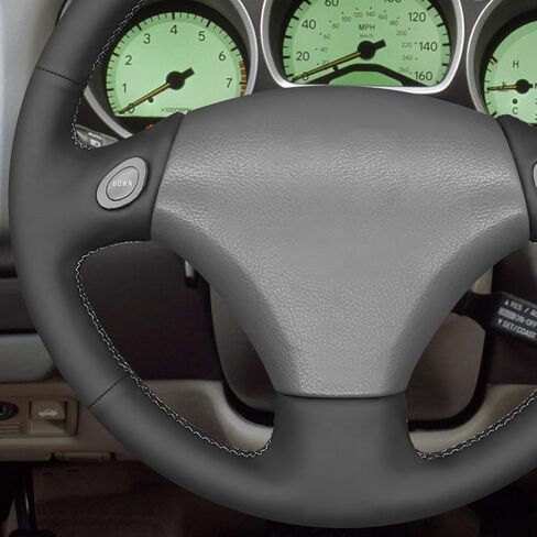 Mewant Hand Stitch Black Leathial Leather Steering Wheel Cover to Toyota Aristo 1998-2005 Lexus GS300 GS430 1998 in Saudi Arabia