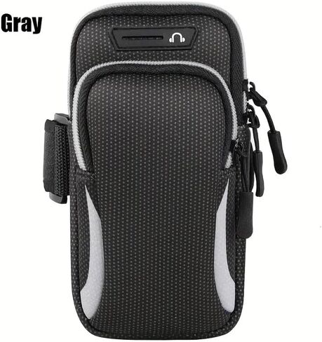 Sports Armband, Running Gym Universal Smartphone Arm Bag with Earphone Hole Multifunctional Pockets in Saudi Arabia