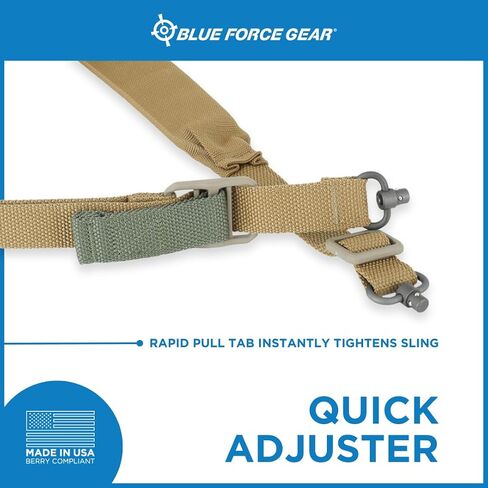 Blue Force Gear Padded Vickers Sling - Two Point Adjustable Hunting Strap with Swivels - Quick Adjustable Sling with Water-Resistant Strap for Outdoors - 57 to 67 Inches Tactical Accessory in Saudi Arabia