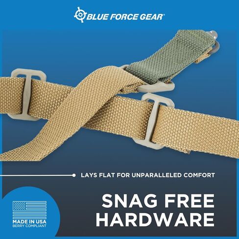 Blue Force Gear Padded Vickers Sling - Two Point Adjustable Hunting Strap with Swivels - Quick Adjustable Sling with Water-Resistant Strap for Outdoors - 57 to 67 Inches Tactical Accessory in Saudi Arabia
