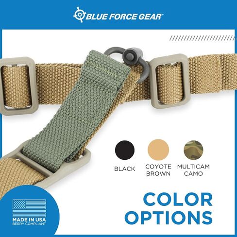 Blue Force Gear Padded Vickers Sling - Two Point Adjustable Hunting Strap with Swivels - Quick Adjustable Sling with Water-Resistant Strap for Outdoors - 57 to 67 Inches Tactical Accessory in Saudi Arabia