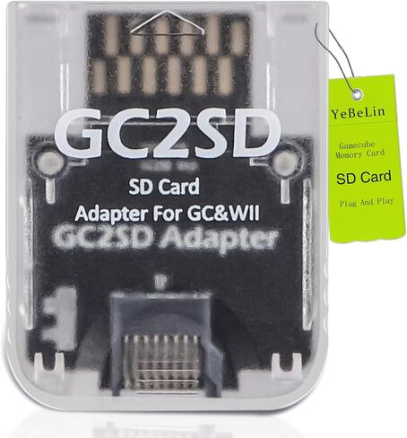 GC2SD Adapter for Gamecube & Wii – 512GB MicroSD Card Converter, Plug & Play with Swiss Auto-Load, Transparent Shell – Backup & Transfer Saves Easily (Transparent) in Saudi Arabia