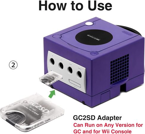 GC2SD Adapter for Gamecube & Wii – 512GB MicroSD Card Converter, Plug & Play with Swiss Auto-Load, Transparent Shell – Backup & Transfer Saves Easily (Transparent) in Saudi Arabia