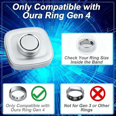 Smart Ring Charger Compatible with Oura Ring Gen 4, Size-Specific Replacement USB-C Fast Charger with Safe Temperature Control（Size 12） in Saudi Arabia