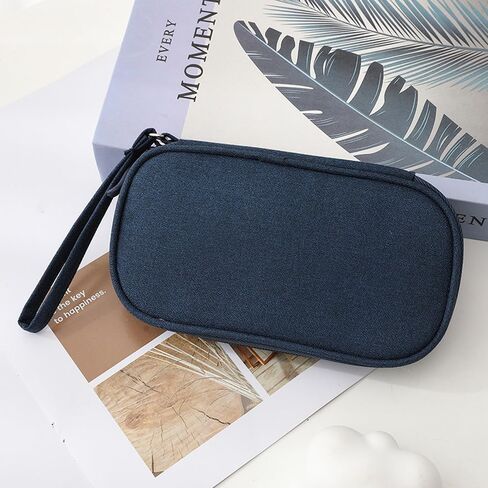 Cord Organizer, Travel Cable Organizer Bag, Electronics Accessories, Small Case Pouch Electronics, Gadget Travel Bag for Business Trips and Home Use Lightweight Design(Navy) in Saudi Arabia