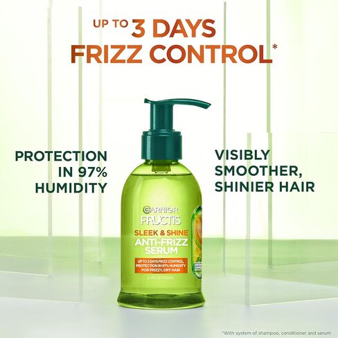 Garnier Fructis Serum Anti-Frizz Sleek & Shine 5.1 Ounce (150ml) (3 Pack) in Kuwait