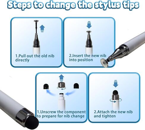 12 قطعة قلم لمس لشاشات اللمس، أقلام تصفيف 2 في 1 لشاشات اللمس، قلم لمس عالي الحساسية والدقة لأجهزة ipad iPhone Android اللوحية وجميع أجهزة شاشات اللمس العالمية in Kuwait