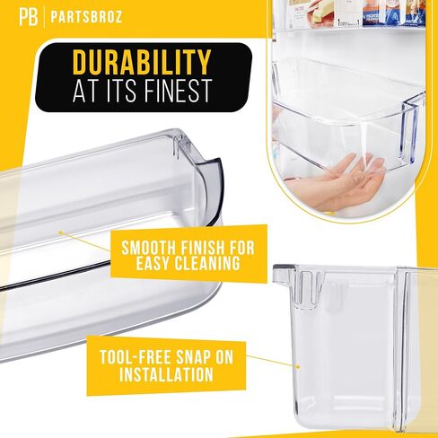 WPW10710203 W10710203 Refrigerator Door Bin - Compatible Whirlpool Kenmore Maytag Fridge Door Parts - Replaces AP6023888 W10451871 PS11757236 - Typically Holds Jars and Bottles in Saudi Arabia