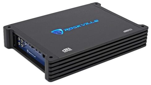 حزمة صوت السيارة من Rockville: مضخم صوت أحادي للسيارة dB12 بقدرة 2000 وات/ 500 وات RMS، مجموعة تركيب كاملة لمضخم الصوت RWK41 ذات 4 قياسات، قطعتان in Saudi Arabia