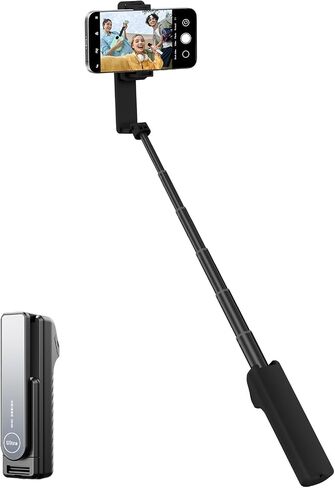 Selfie Stick with Wireless Remote – Portable Selfie Stick for iPhone & Android, Lightweight Foldable Travel Phone Holder for Cell Phone, for Photograph, Video Recording, Streaming, Black in Kuwait