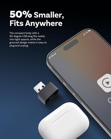 محول Carplay اللاسلكي OTTOCAST Mini Cube 3.0 لأجهزة Apple iPhone، محول Android التلقائي 2 في 1، تحويل CarPlay السلكي إلى اتصال تلقائي لاسلكي منخفض الكمون لنظام iOS 10+ وAndroid 11+ (أسود) in Saudi Arabia