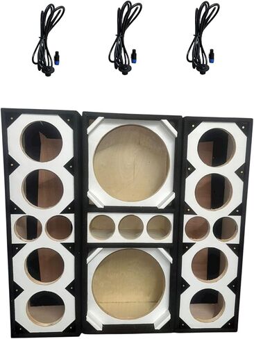 12" Brazilian Style Chuchera Speaker Box for Two 12" Speakers & Three 4" Tweeters Vented Enclosure for Car and Two 2" Driver Box in Saudi Arabia