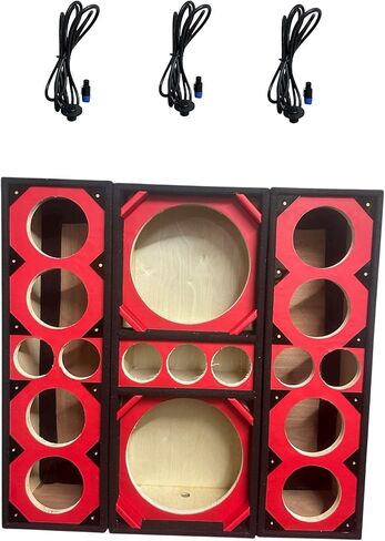 12" Brazilian Style Chuchera Speaker Box for Two 12" Speakers & Three 4" Tweeters Vented Enclosure for Car and Two 2" Driver Box in Saudi Arabia