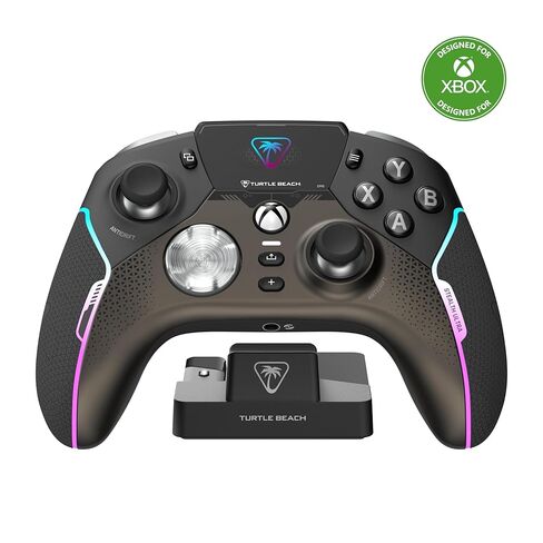 وحدة تحكم الألعاب الذكية اللاسلكية القابلة لإعادة الشحن عالية الأداء من Turtle Beach Stealth: Xbox Series X|S، وXbox One، والكمبيوتر الشخصي، وقاعدة شحن للهاتف المحمول، وإضاءة RGB، وأزرار قابلة لإعادة التعيين، وبلوتوث (متجدد) in Saudi Arabia