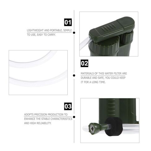 Garneck 1pc Portable Water Filter Pump Compact Emergency Water Purifier for Camping Hiking and Outdoor Activities Lightweight Personal Filtration Device in Saudi Arabia