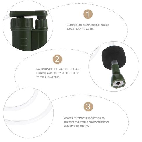 Garneck 1pc Portable Water Filter Pump Compact Emergency Water Purifier for Camping Hiking and Outdoor Activities Lightweight Personal Filtration Device in Saudi Arabia