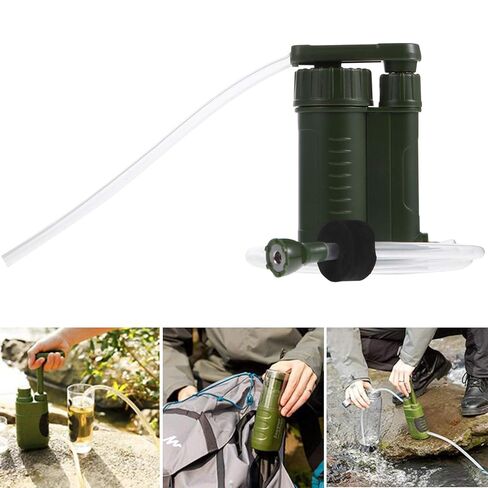 Garneck 1pc Portable Water Filter Pump Compact Emergency Water Purifier for Camping Hiking and Outdoor Activities Lightweight Personal Filtration Device in Saudi Arabia