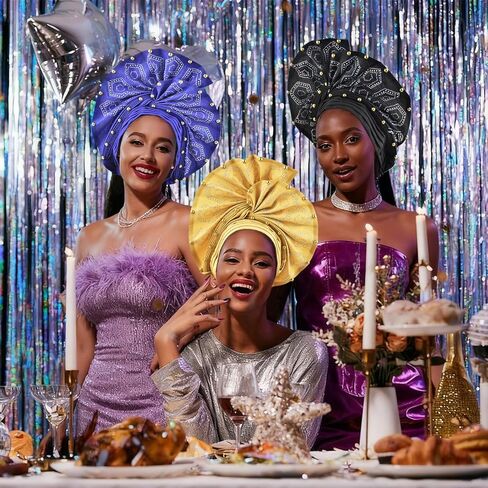 أغطية الرأس النيجيرية أفريقيا ، عصابة رأس جيلي ، التفاف اليد بالخرز - مصنوعة لحفلات الزفاف أحداث الأحداث in Kuwait