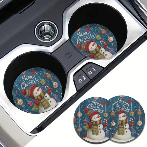 GIFTPUZZ Sea Turtle Animal Car Coasters for Drinks - Rubber Coaster Auto Pad Cup Holder Mat 2.75" - Protect Car & Furniture - Blue in Saudi Arabia