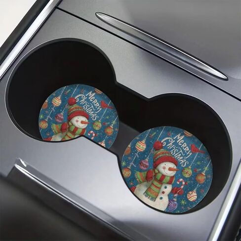 GIFTPUZZ Sea Turtle Animal Car Coasters for Drinks - Rubber Coaster Auto Pad Cup Holder Mat 2.75" - Protect Car & Furniture - Blue in Saudi Arabia