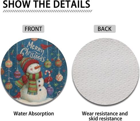 GIFTPUZZ Sea Turtle Animal Car Coasters for Drinks - Rubber Coaster Auto Pad Cup Holder Mat 2.75" - Protect Car & Furniture - Blue in Saudi Arabia