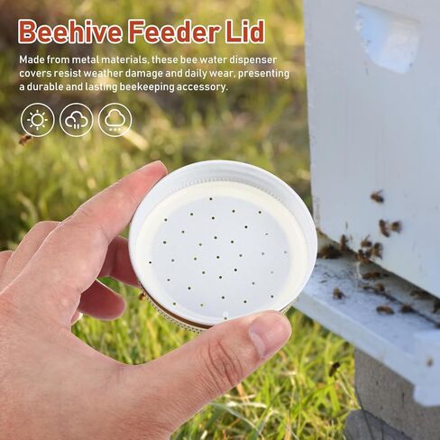 BESPORTBLE Bee Water Dispenser: 8pcs Fittings Bee's Beehive Entrance Feeder Tool Bee Feeding Equipment Bee Water Feeding Tool Bee Feeders Bee Water Feeder Top Metal in Saudi Arabia