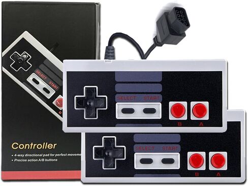 acisan 2-Pack Classic 7-Pin وحدات تحكم الألعاب المتوافقة مع وحدة تحكم نظام الترفيه NES 8-Bit in Kuwait