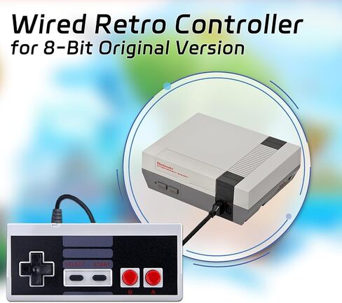 acisan 2-Pack Classic 7-Pin وحدات تحكم الألعاب المتوافقة مع وحدة تحكم نظام الترفيه NES 8-Bit in Kuwait