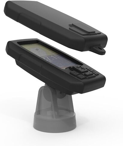 غطاء حماية من السيليكون من Fishfinder متوافق مع محول الطاقة Garmin Striker 4 مقاس 3.5 بوصة، وملحقات الإلكترونيات البحرية (أسود) in Saudi Arabia
