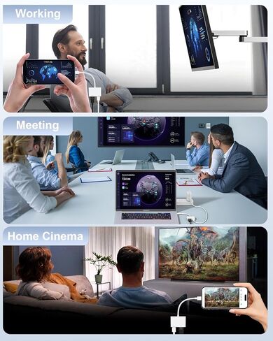 محول USB-C إلى HDMI 4K@60 هرتز مع منفذ شحن PD 100 واط لأجهزة iPhone 15/16 وMacBook Pro/Air وiPad Pro/Air وGalaxy S25–S20 وGoogle Pixel والمزيد in Kuwait