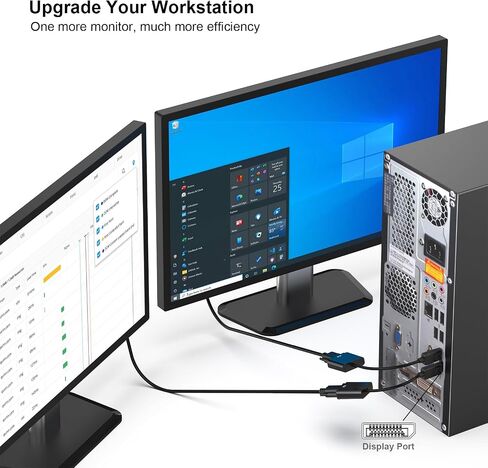 DisplayPort إلى VGA، محول شاشة DP أحادي الاتجاه مطلي بالذهب إلى VGA 1080P (ذكر إلى أنثى) متوافق مع Lenovo وDell وHP وASUS in Saudi Arabia