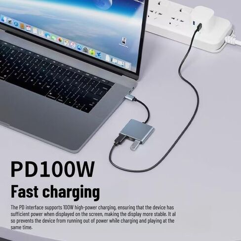 3 in1 HDMI to VGA Adapter for Switch TV,Adapter Support 4K/30HZ Travel Dock with HDMI2.0 USB3.0 Port in Saudi Arabia