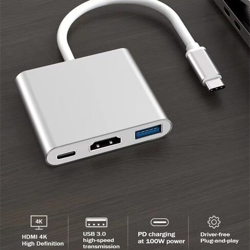 3 in1 HDMI to VGA Adapter for Switch TV,Adapter Support 4K/30HZ Travel Dock with HDMI2.0 USB3.0 Port in Saudi Arabia