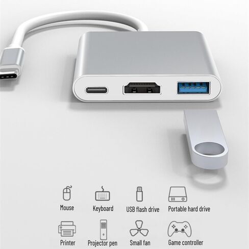 3 in1 HDMI to VGA Adapter for Switch TV,Adapter Support 4K/30HZ Travel Dock with HDMI2.0 USB3.0 Port in Saudi Arabia