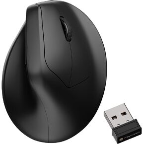 ماوس Keychron M5 8K عمودي مريح لاسلكي، 2.4 جيجا هرتز/بلوتوث 5.3/ماوس كمبيوتر سلكي قابل لإعادة الشحن، 5 مستويات تصل إلى 30 ألف نقطة لكل بوصة مع أزرار قابلة للبرمجة لأجهزة الكمبيوتر المحمول macOS/Windows - أسود in Kuwait