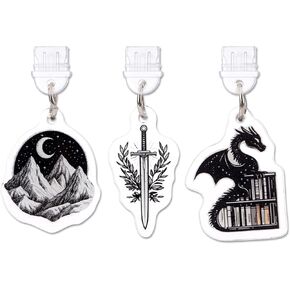 Dust Plug Charms for Kindle - 3 Pack Fantasy Gothic Aesthetics Charging Port Cover for E-Readers Book Lovers in Saudi Arabia