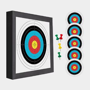 Archery Target EVA Foam Targets for Youth Beginner Backyard Shooting Targeting, 20'' Durable Bow and Arrow Practice Target Block with 5 Target Paper, 4 Pins in Kuwait