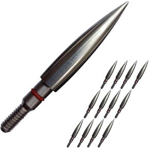 Stainless Steel Archery Field Points,9/32″ 19/64″ 5/16″ 11/32″ Diameter 100/125/150/175/200/250/300 Grains,Screw in Archery Field Tips(1 Dozen 12PCS) in Saudi Arabia