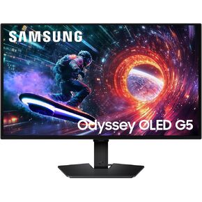 Samsung 27" Odyssey OLED G5 (G50SF) QHD & QD-OLED Gaming Monitor, 180Hz Refresh Rate, 0.03ms (GtG) Response Time, NVIDIA G-Sync Compatible, AMD FreeSync™, LS27FG500SNXZA in Kuwait