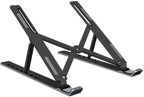 Foldable Laptop Stand for Desk - Adjustable Height Laptop Stand for Computer and Tablete - Portable and Ergonomic Laptop Riser with Suspension Bracket for Home and Office,White in Saudi Arabia