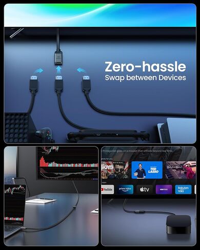Silkland 8K HDMI Extension Cable 3.3FT/1M HDMI Extender 2.1, 8K@60hz 4K@120hz HDMI Male to Female Adapter,Ultra High Speed 48Gbps HDMI Cord Compatible with Fire Stick Roku TV Blu-Ray Laptop PS5/4 Xbox in Saudi Arabia