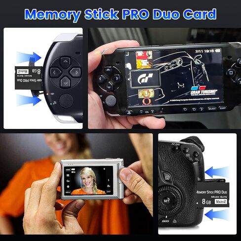 MS 8GB Memory Stick Pro Duo Mark2، بطاقة ذاكرة ثنائية عالية السرعة 8 جيجا بايت متوافقة مع بطاقات ذاكرة PSP in Kuwait