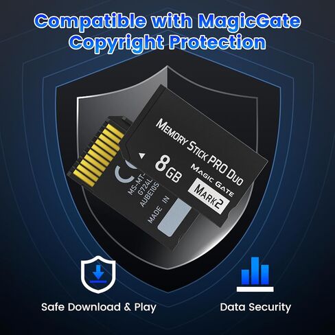 MS 8GB Memory Stick Pro Duo Mark2، بطاقة ذاكرة ثنائية عالية السرعة 8 جيجا بايت متوافقة مع بطاقات ذاكرة PSP in Kuwait