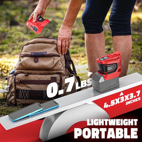 350W العاكس للطاقة لـ DeWalt: محول البطارية المحمولة شاحن الهاتف DC 20V إلى AC 110-120V التخييم مع 2 USB-A & 2 Type-C & 2 AC Outlet و 7 Colors RGB & 4 LED ضوء (بدون بطارية) in Kuwait