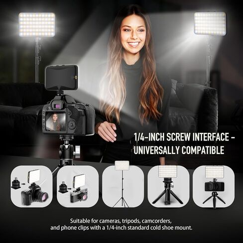 Selfie Light with Power Bank & RGB & 3 Light Modes, 91 LEDs 96+ CRI Studio Lighting, 2000mAh Portable Fill Light Clip-On with 360° Rotation, Phone & Camera Clip for TikTok YouTube Content Creators in Saudi Arabia