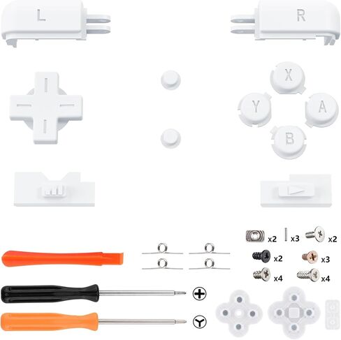eXtremeRate Cherry Blossoms Pink Replacement Full Housing Shell Buttons + White Buttons for Nintendo DS Lite - Console NOT Included in Saudi Arabia