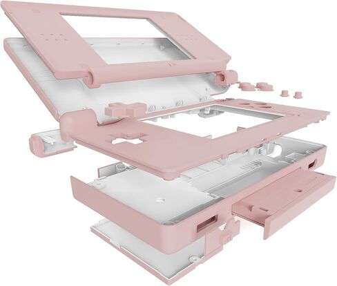eXtremeRate Cherry Blossoms Pink Replacement Full Housing Shell Buttons + White Buttons for Nintendo DS Lite - Console NOT Included in Saudi Arabia