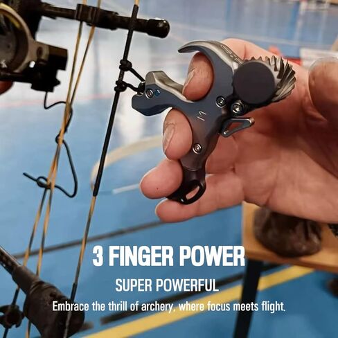 Bow Release for Compound Bow, Archery Release Trigger with Wrist Straps and Adjustment Wrench, Aluminum Alloy Compound Bow, 3/4 Finger Thumb Release Hold up to 200lbs in Saudi Arabia