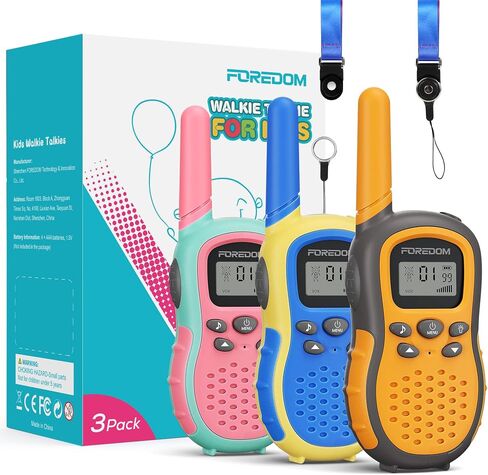 FOREDOM J388C Walkie Talkies for Kids 2 Pack Long Range with Flashlight - Pink in Kuwait