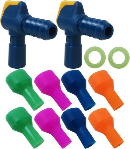 Homesweet 8-Pack Bite Valve Replacement Mouthpieces for Camelbak and Most Brands, with 2 Shutoff Valve and Tube O-Ring for Hydration Bladder and Backpack Water Reservoir in Saudi Arabia